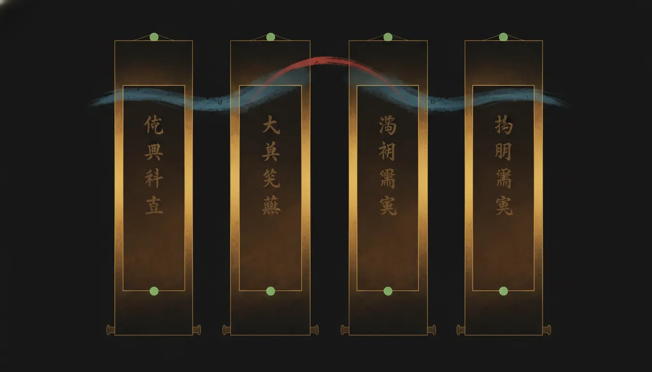 Minh họa bốn trụ Tứ Trụ Bát Tự